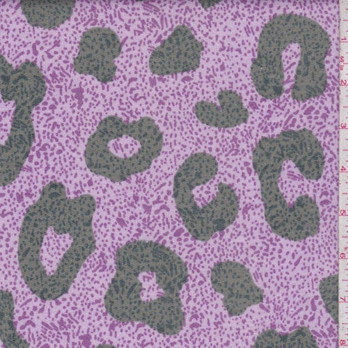 Lavender/Charcoal Speckle Cheetah Baby French Terry Knit Fabric – Buy  Fabrics