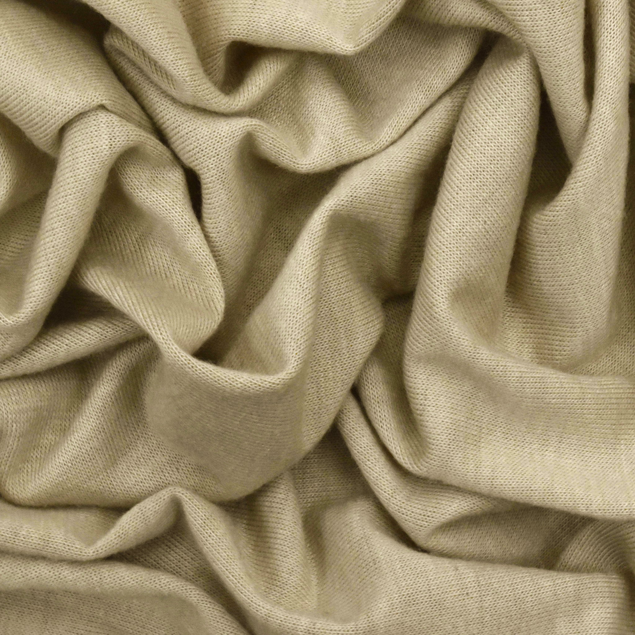 Mineral Beige Solid Stretch Jersey Knit Fabric – Buy Fabrics