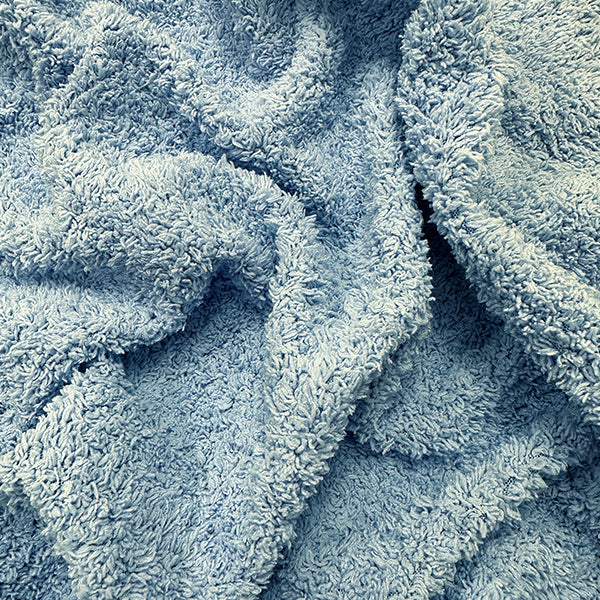 Blue Terry Chenille Fabric