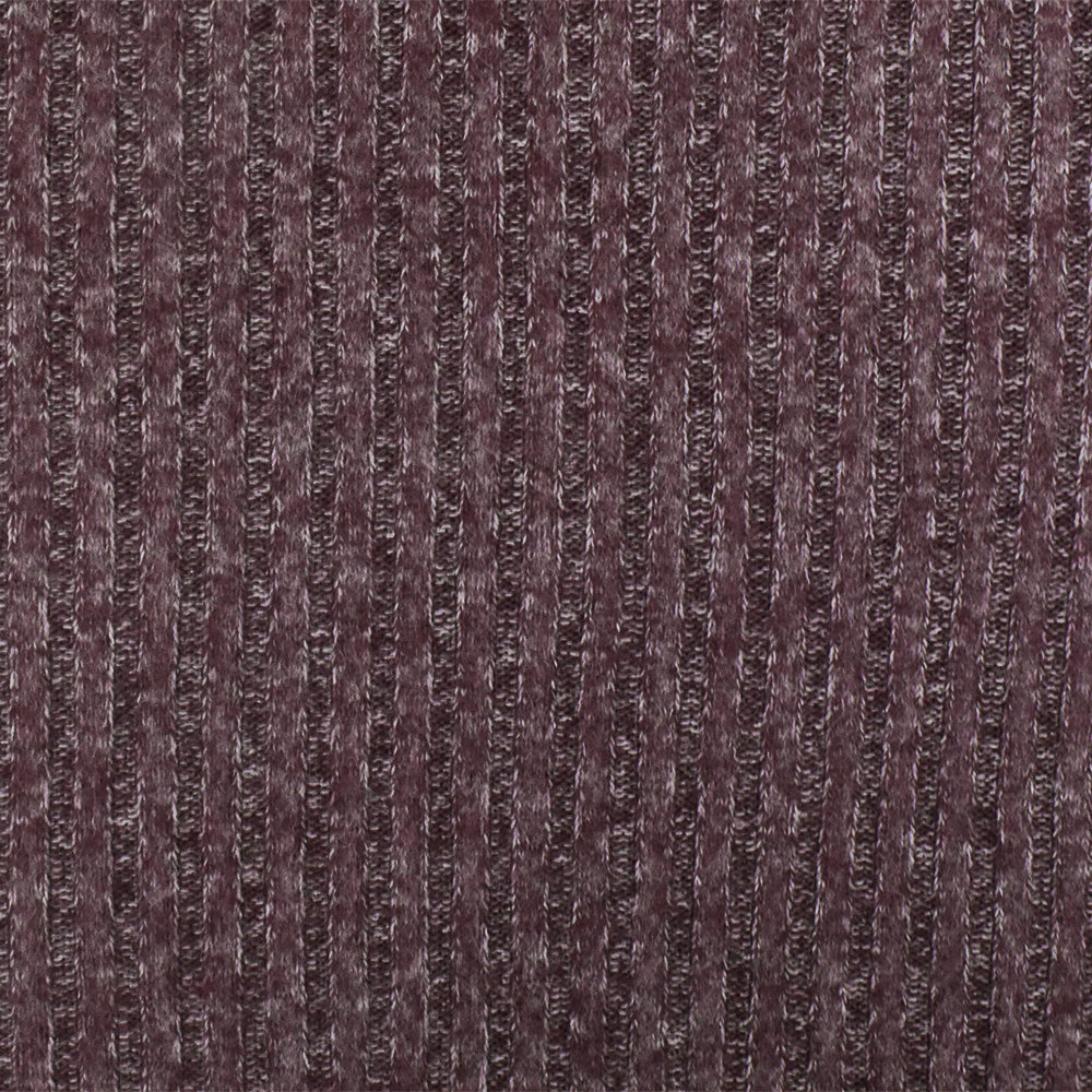 Plum Purple-Gray Texture Stretch Brushed Rib Knit Fabric – Buy Fabrics